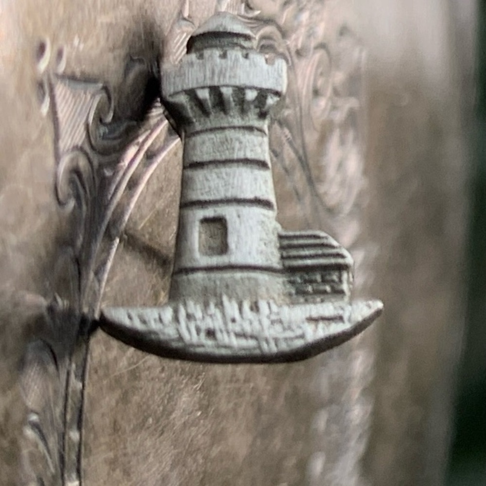Vintage Lighthouse Earrings, Cutest! Complete with tiny lighyhouseworker shed🥰